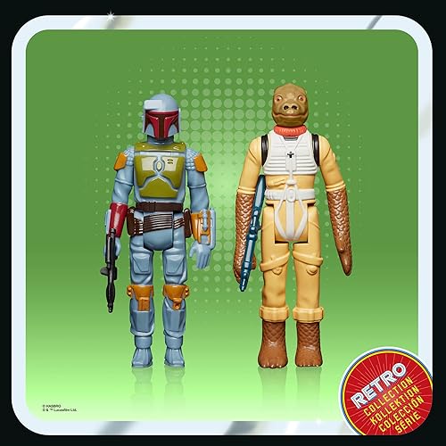 Miniatura 8 de Star Wars Retro Collection Special Bounty Hunters - Paquete de 2 juguetes Boba Fett & Bossk de 3.75 pulgadas, figuras de The Empire Strikes Back