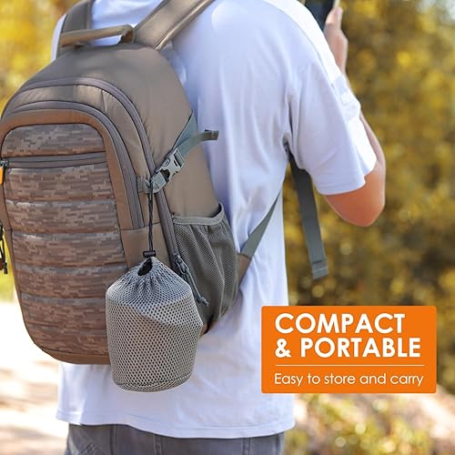 Miniatura 6 de Lixada Taza de agua de titanio con tapa y mango plegable, ultraligero de 25.4 fl oz, olla de titanio, portátil, al aire libre, camping, cocina,