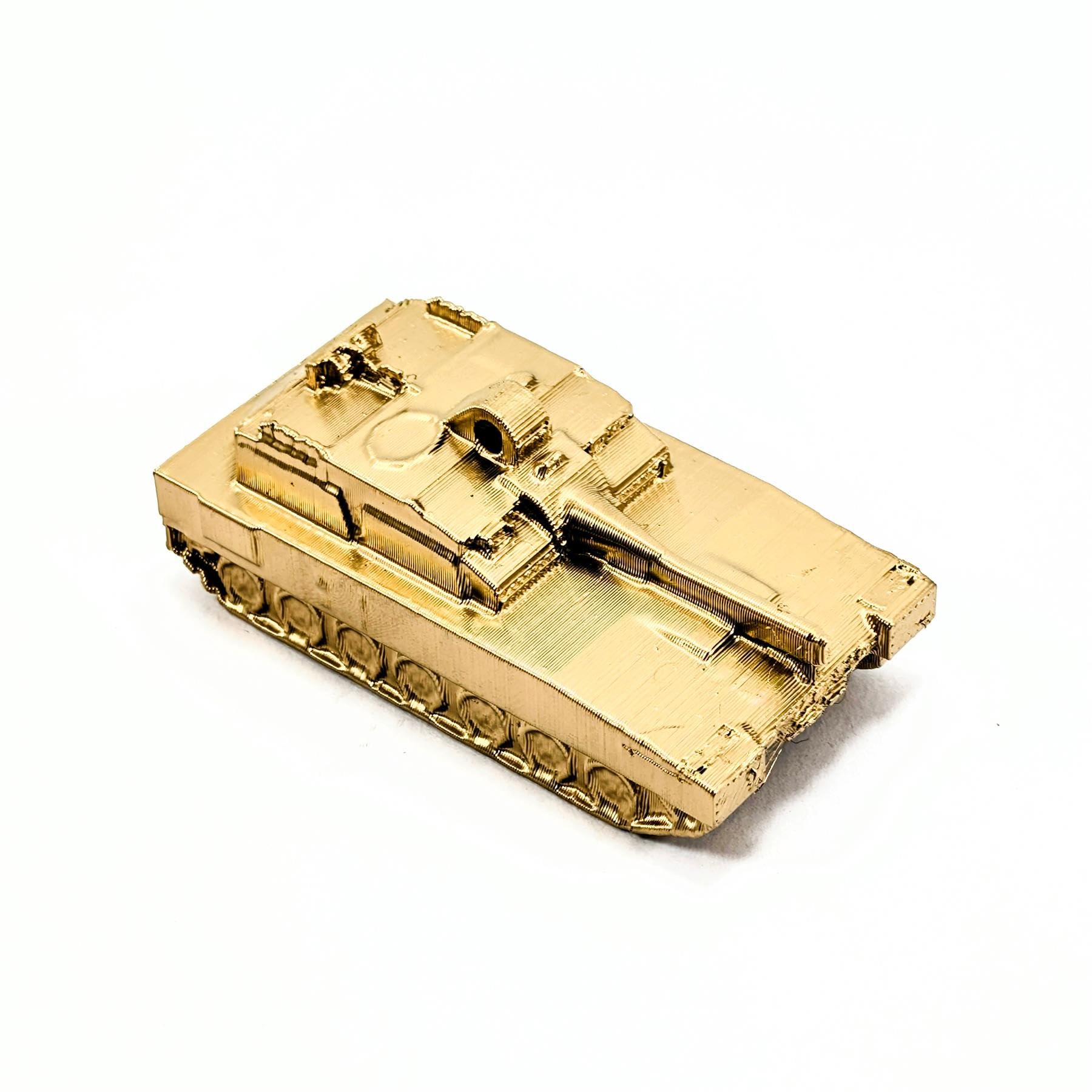 3D Cabin Gold Military Tank Christmas Tree Bauble Decoration Ornament For Xmas Noel