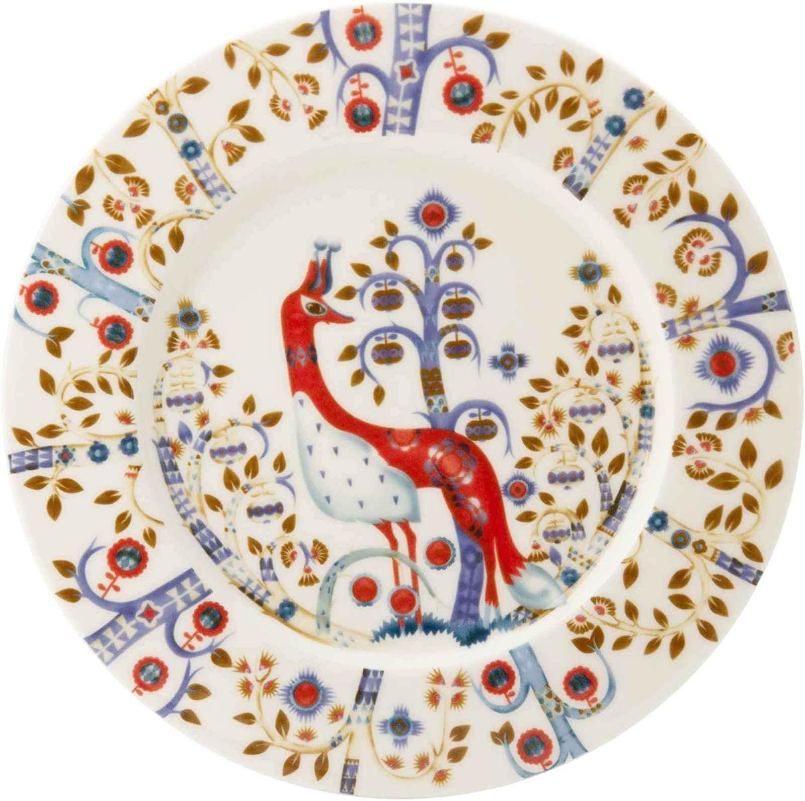 Taika Plate, White, 8.7 inches (22 cm)