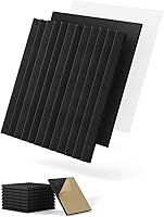 Vista 14 de Paquete de 18 paneles acústicos de pared absorbentes de sonido para estudios de grabación, tratamientos acústicos de línea de corte blanco
