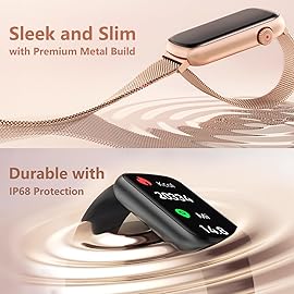 FITVII Slim Fitness Tracker with Blood Oxygen, Blood Pressure, 24/7 Heart Rate and Sleep Tracking, IP68 Waterproof Activity Trackers and Smart Watches with Step Tracker, Pedometer for Women Kids