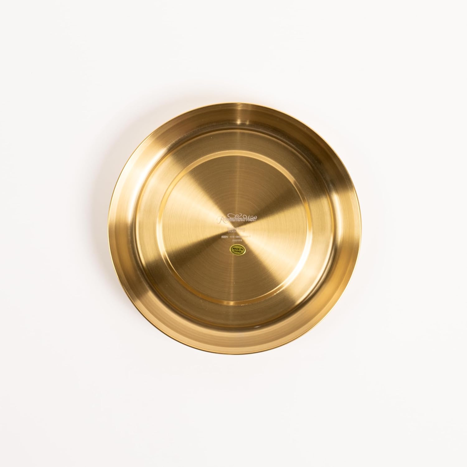 BROADMAN CHURCH SUPPLIES RemembranceWare Communion Stacking Bread Plate Base, Brass