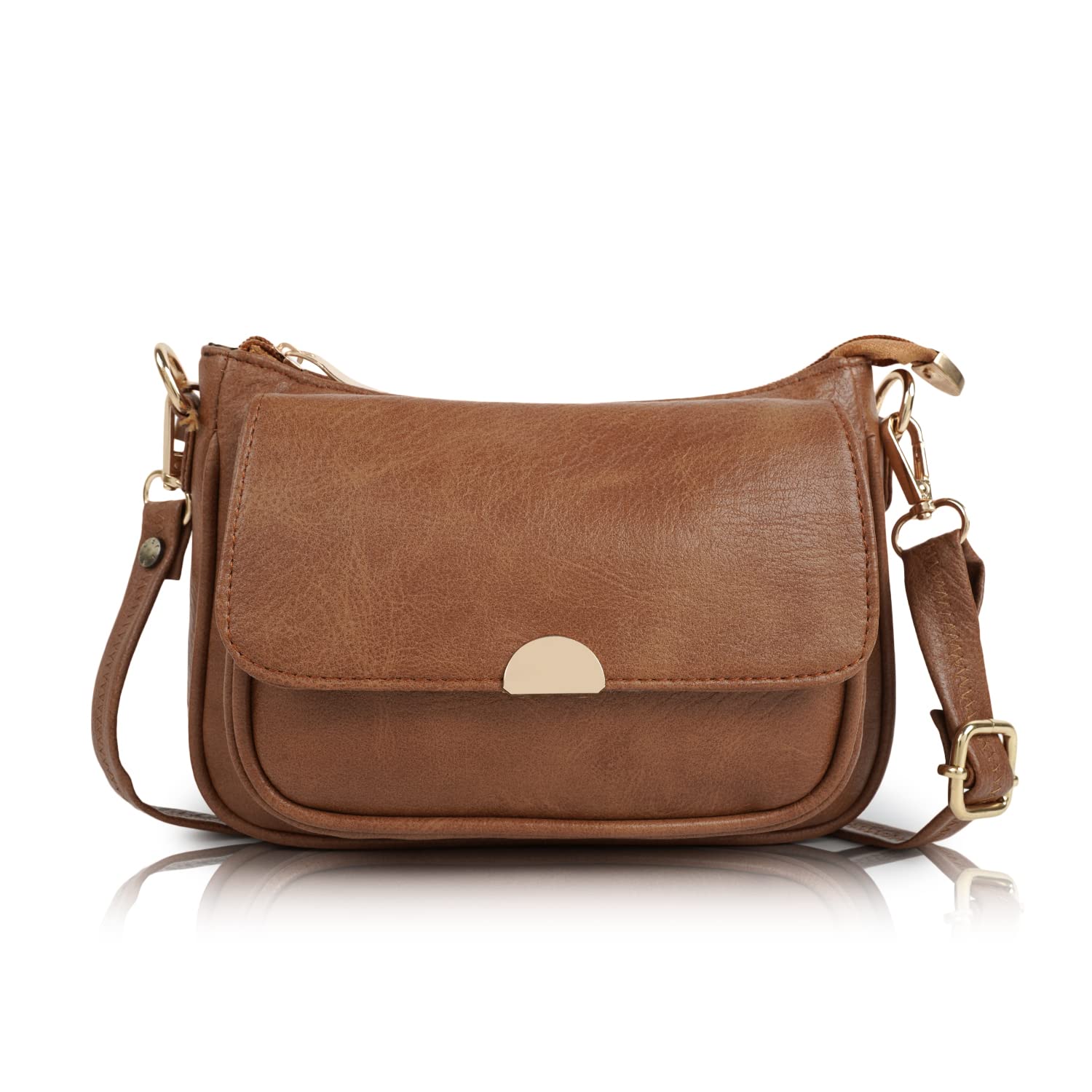 LANCER Vegan Leather Casual Trendy Hobo Crossbody Daytrip Side Shoulder Tote Sling Bag For Women, Tan (B0BDVRCKL5) Amazon Price History, Amazon Price Tracker