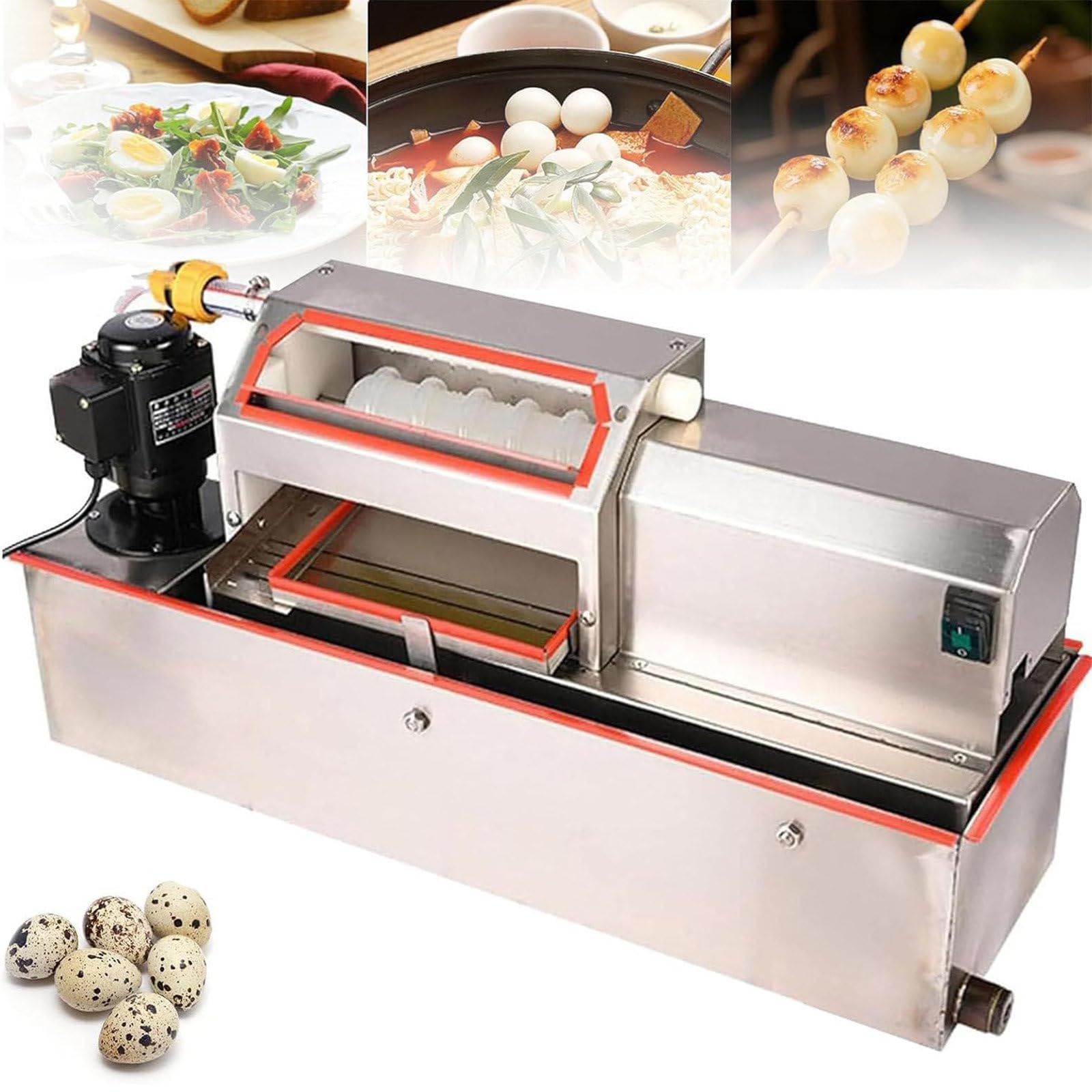 Máquina peladora eléctrica de huevos de codorniz, peladora de acero inoxidable 304, 35 kg/h, fácil de usar para el hogar y el restaurante