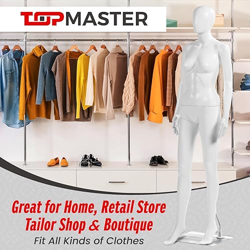 Miniatura 7 de Maniquí flexible de 360 PP con expresiones vívidas y postura ajustable, fácil montaje, base de metal duradera, se adapta a todas las prendas, no