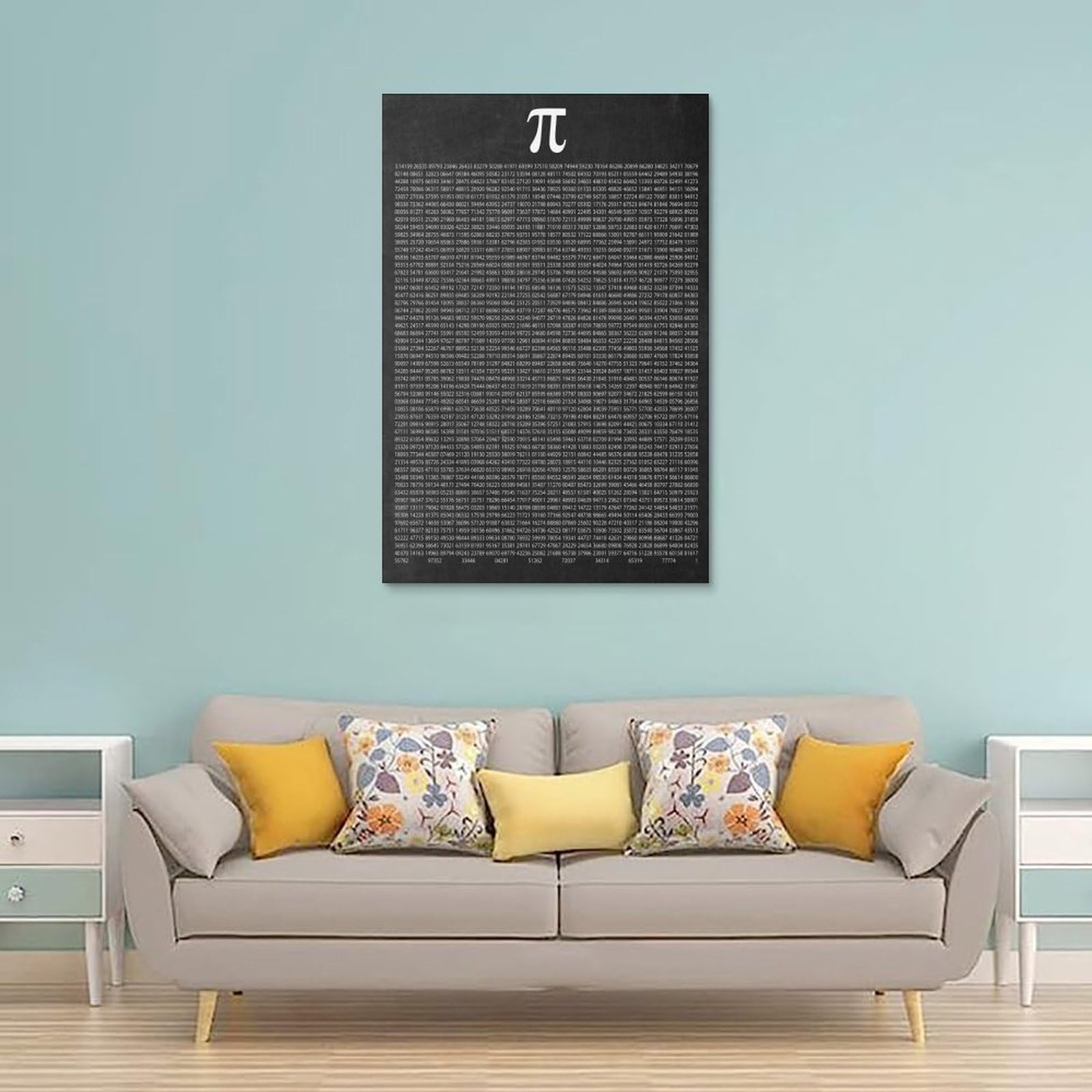 generisch 1000 Digits of PiModern Canvas Prints, Pinturas Decorativas Para Habitaciones de Niños o Niñas, Murales para Sala de Estar Y Pinturas con Motivos Festivales 24x36 Pulgadas