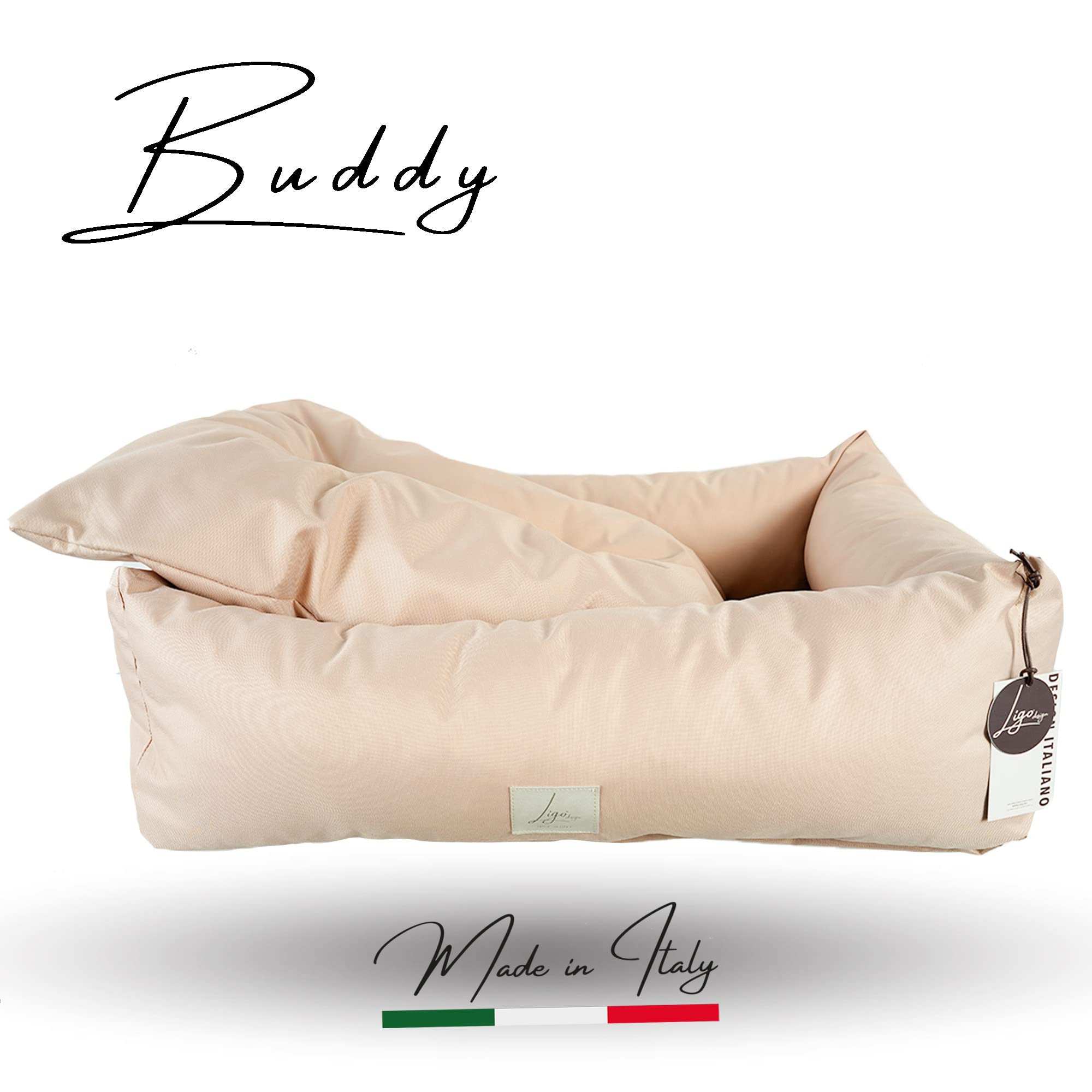 Cuccia per cani idrorepellente antigraffio Ligo Buddy 70x65 cm Beige