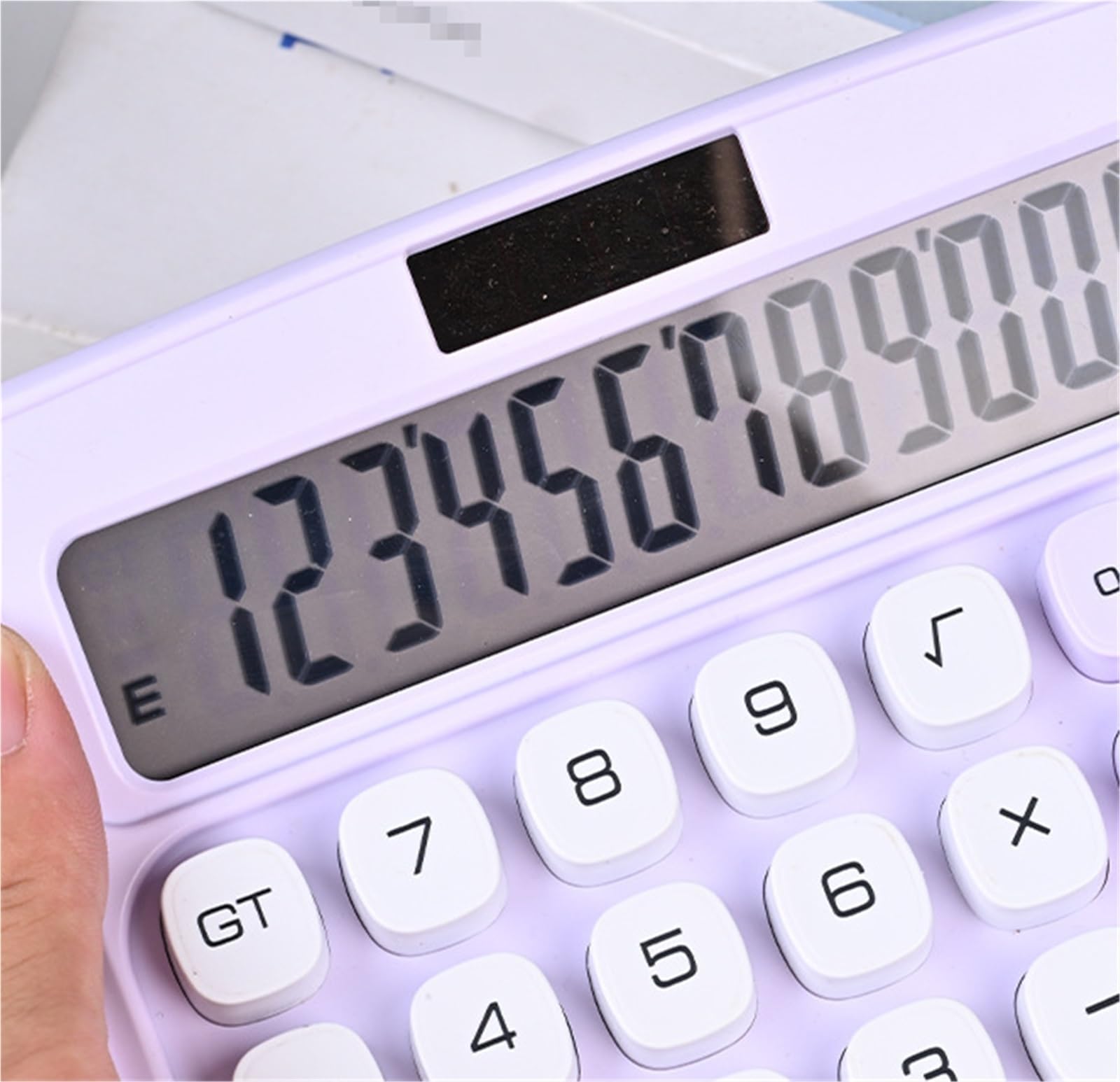Fourniture Scolaire Calculatrice De Bureau Multifonctionnelle À Énergie Solaire Portable 10 Chiffres Outils Auxiliaires(Rosa)