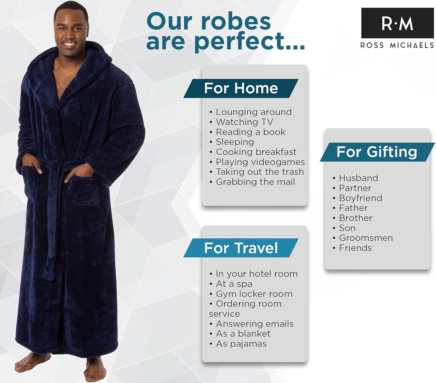 Mens hooded robes big and tall Clearance