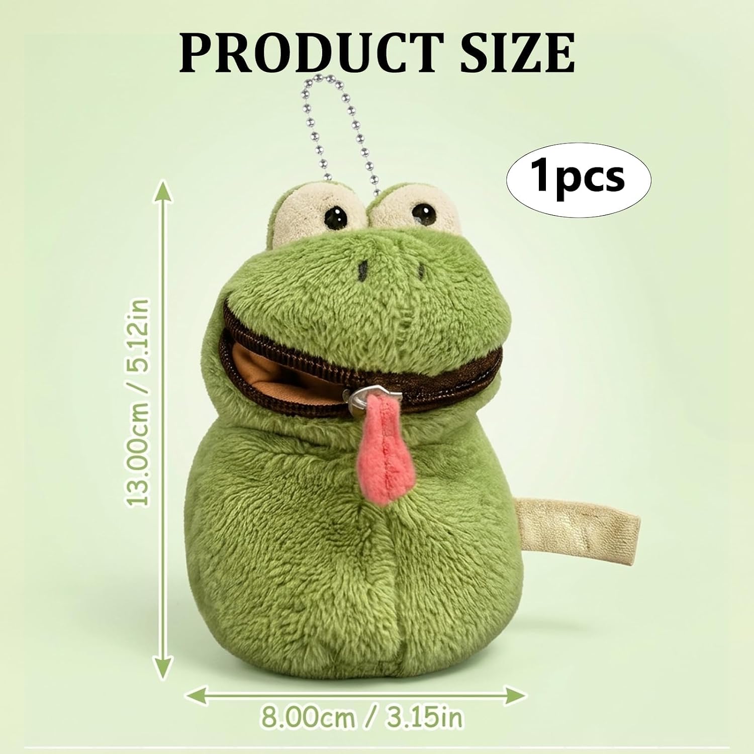 Frog Coin Purse, Frog Purse, Funny Plush Frogs Wallet, Portable Zipper Closure Coin Purse Keychain for Men and Women, Cute Frogs Plushie Gift for Special Occasions