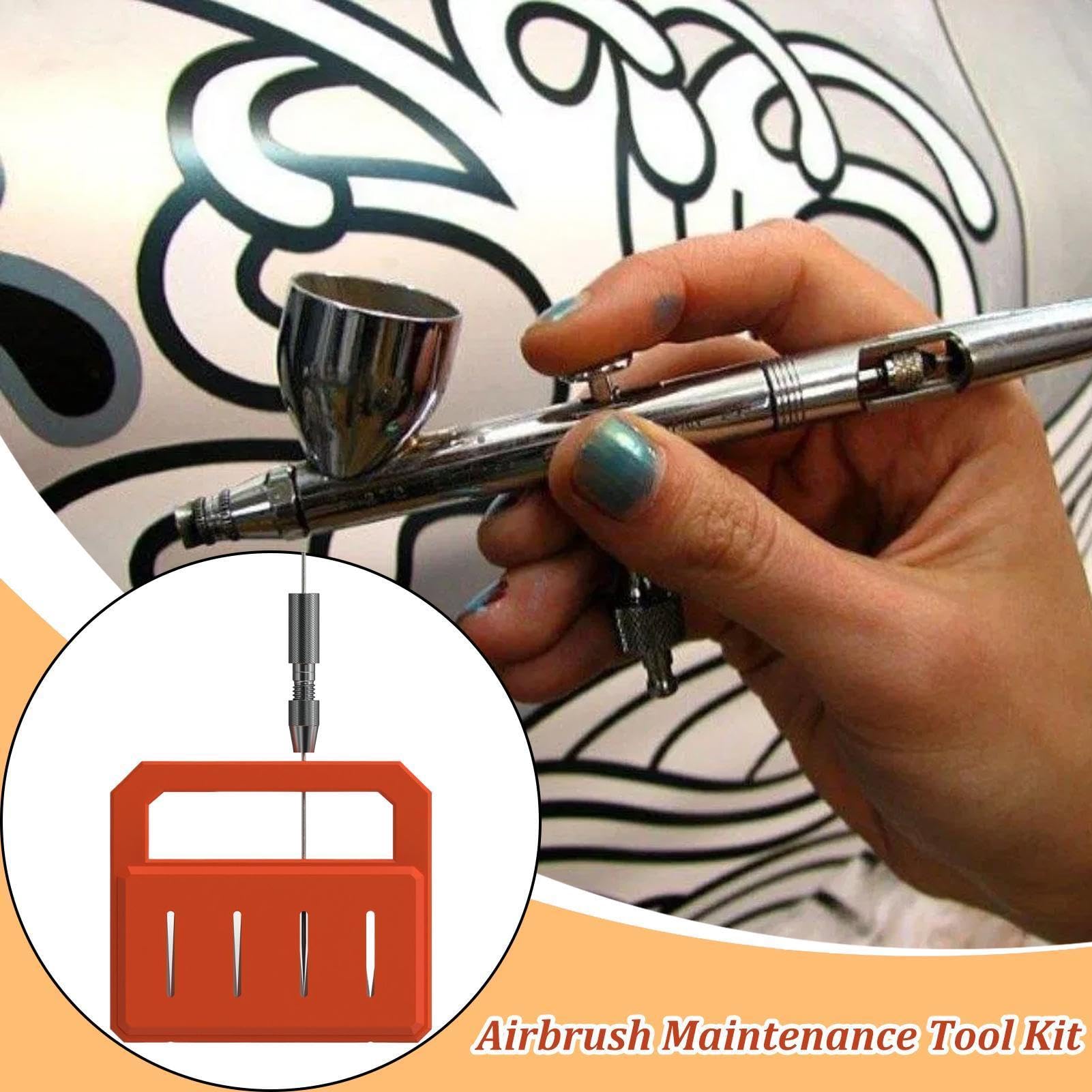 Afilador de agujas de aerógrafo, kit de herramientas de restauración de agujas de aerógrafo, dispositivo de afilado y mantenimiento de precisión para pulverización fina, accesorio profesional de