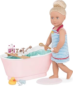 Our Generation - Bath & Bubbles Set - 18-Inch Doll Accessories - Bathtub Set - Water Sounds - Pretend Play - Toy for Kids 3 Years +