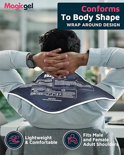 Miniatura 4 de Magic Gel Bolsa de hielo para el cuello, bolsa de hielo para el hombro, envoltura refrescante para el cuello, anillo enfriador, almohadilla fría