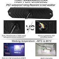 Vista 3 de ASPL 8 luces estroboscópicas intermitentes de montaje en superficie ultra delgadas de 12 LED para camión, automóvil, vehículo, LED, mini rejilla