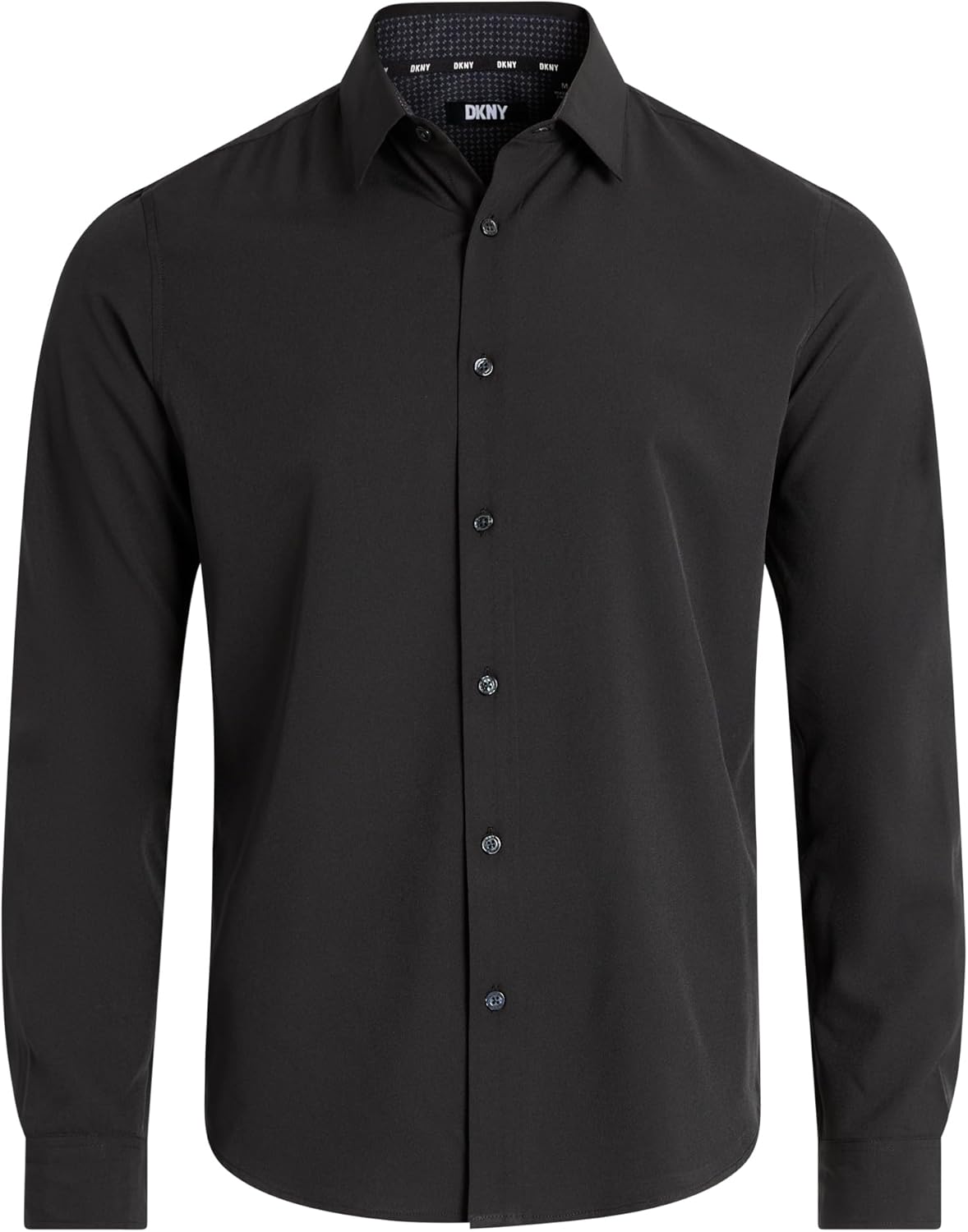 DKNY Men's Button Up Shirt - Slim Fit Long Sleeve for Business and Casual | Solid Color, Stretchy Button Down