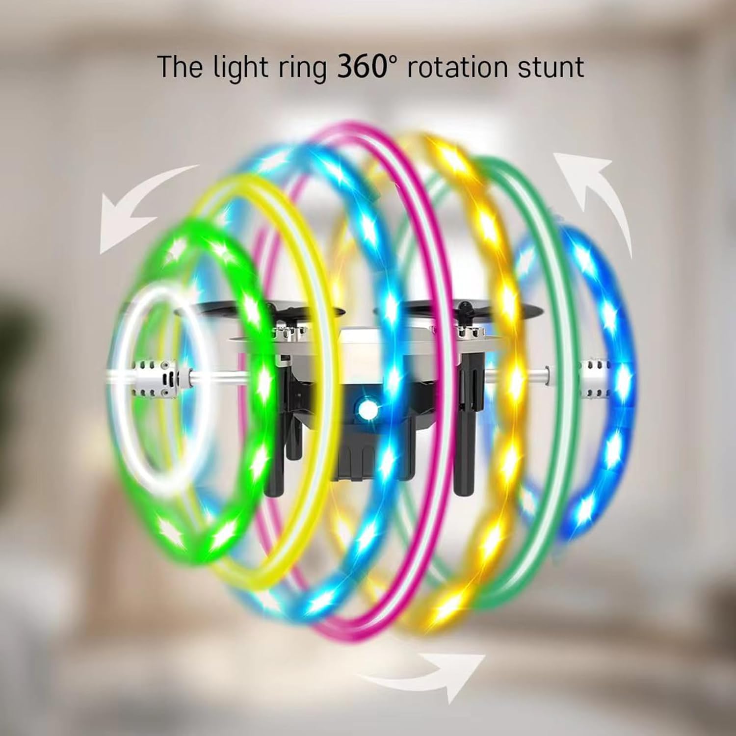 Mini Quadcopter for Beginners Adults, 2.4G RC Drone & Aurora Ball 2 in 1 Toy with LED Lights, One Key Take Off/Landing, 360° Spinning