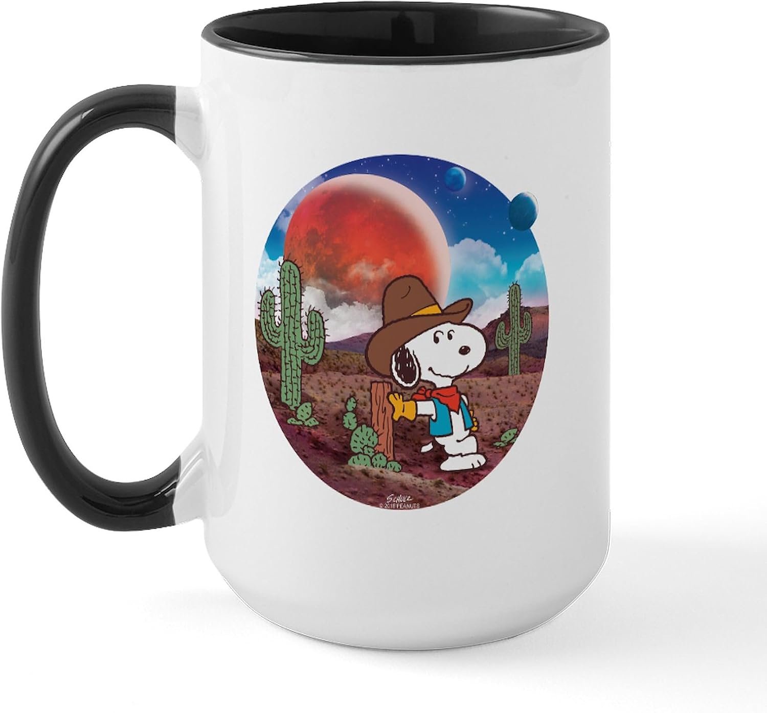 CafePress Crabby Snoopy Large Mug 15 oz (444 ml) Ceramic Coffee Mug