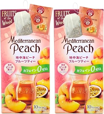 Pompadour Mediterranean Peach Fruit Tea 10 Tea Bags 2 Boxes Herbal Tea Non-Caffeine Caffeine Zero Caffeine-Free Peach Tea Peach Juice Black Tea Tea Bags Individually Wrapped Relaxation Gift Made in