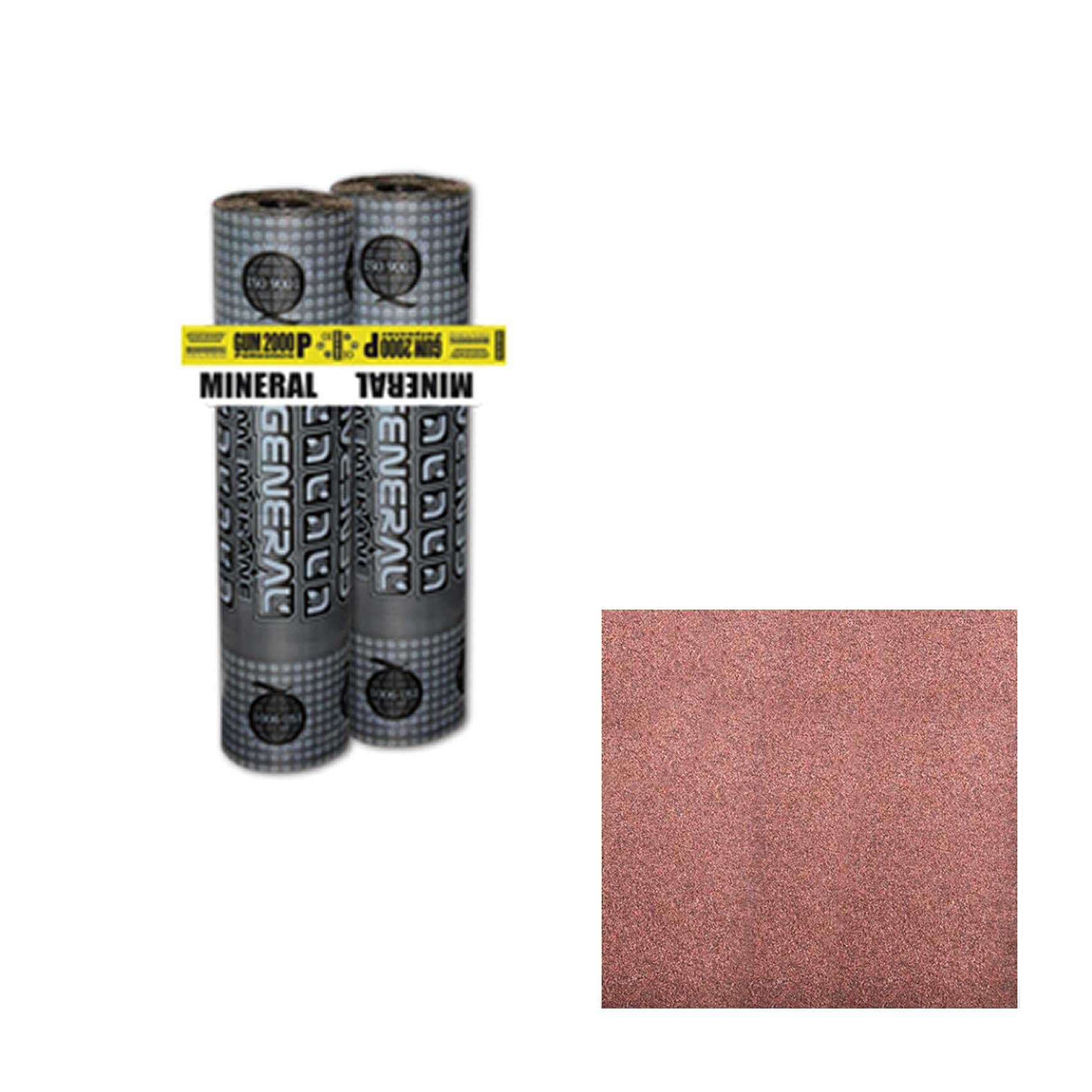 Guaina Bituminosa Poliestere Ardesiata Impermeabilizzante - ROTOLO DA 10 METRI - 4,5 kg/mq alta prestazione - Colore rosso con scaglie di ardesia