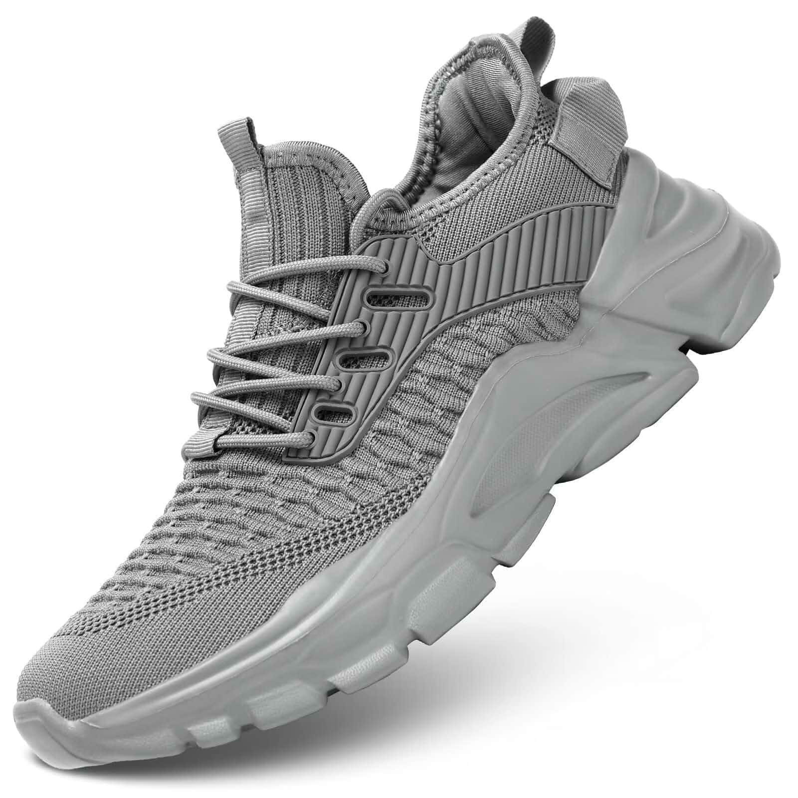 Srenket Men's Running Shoes, Non Slip, Breathable, Lightweight Fashion Sneakers, Slip Resistant Athletic Sports Walking Gym Work Shoes