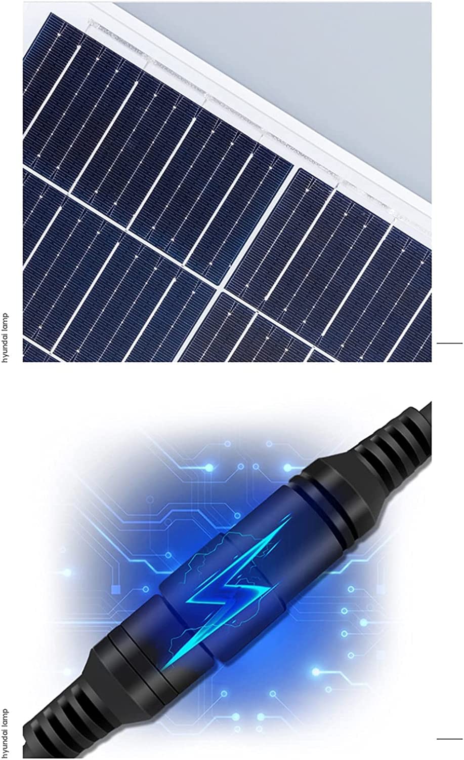 Generico Faretto Led Esterno con Pannello Solare, Faro a Led da Giardino 1000w con Sensore Crepuscolare e Telecomando, Faretto Solare Impermeabile IP66.