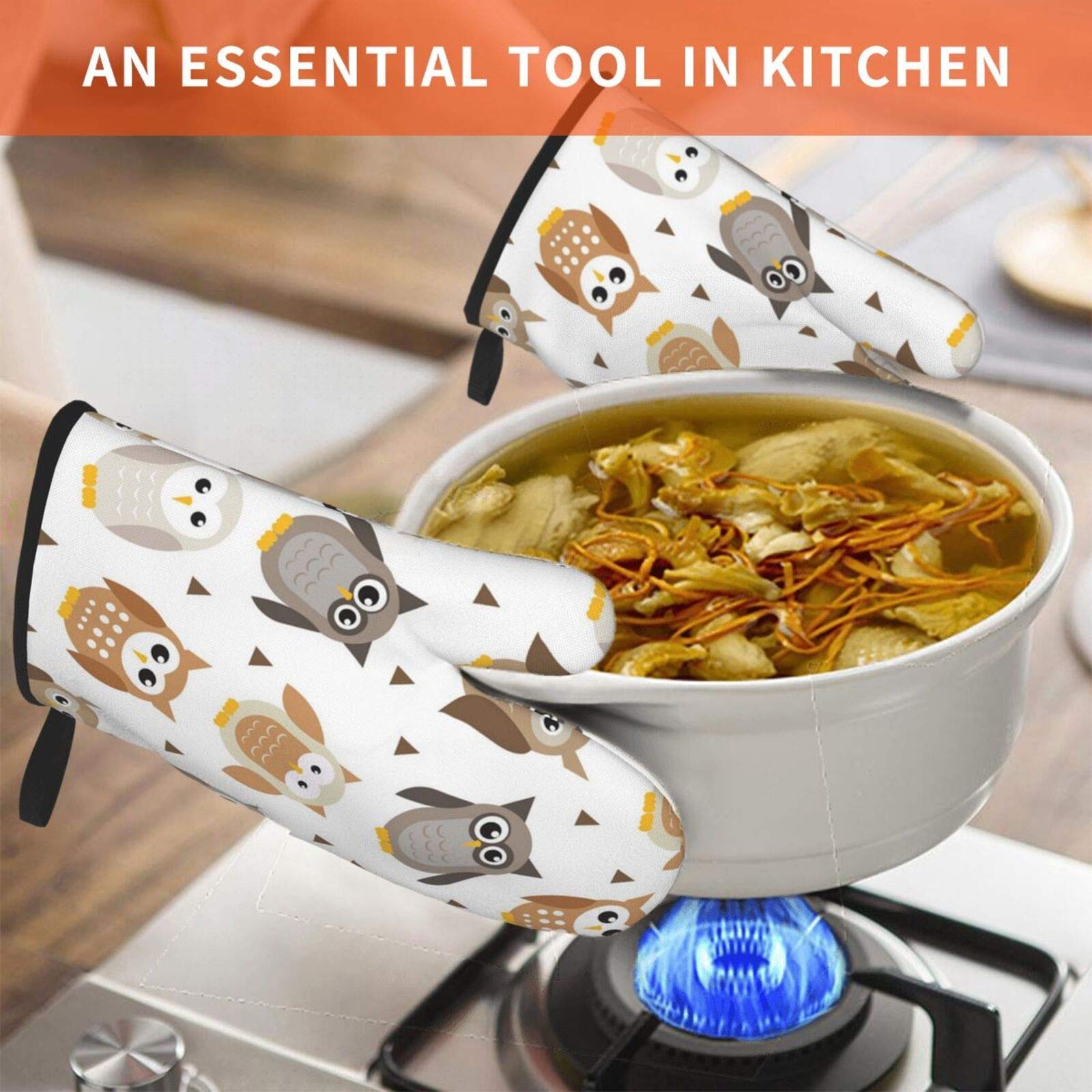 Eulen Ofenhandschuhe - Hitzebeständig & Rutschfest