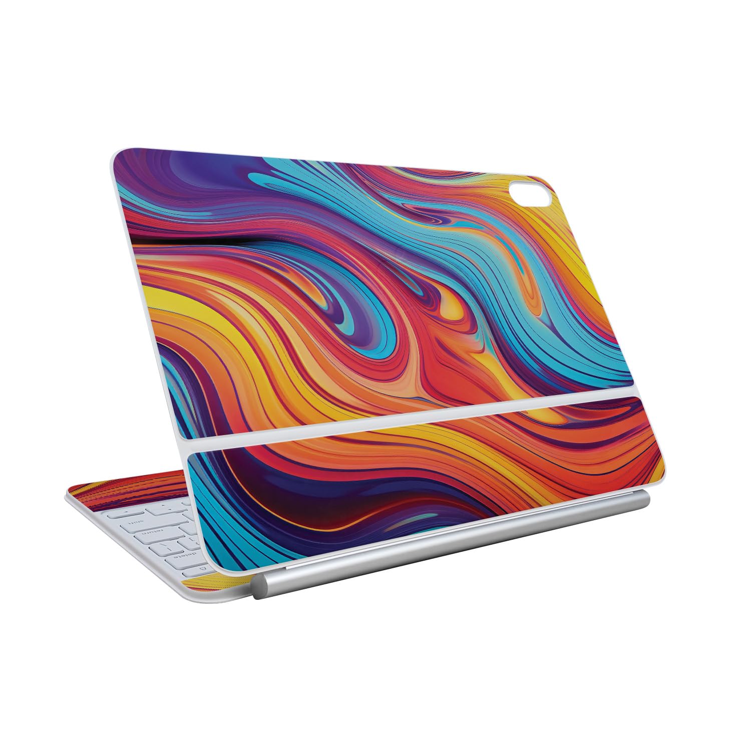 Skin Compatible with Apple Magic Keyboard for iPad Air 11-inch (M3) 2025 - Orange Pour - Premium 3M Vinyl Protective Wrap Decal Cover - Easy to Apply