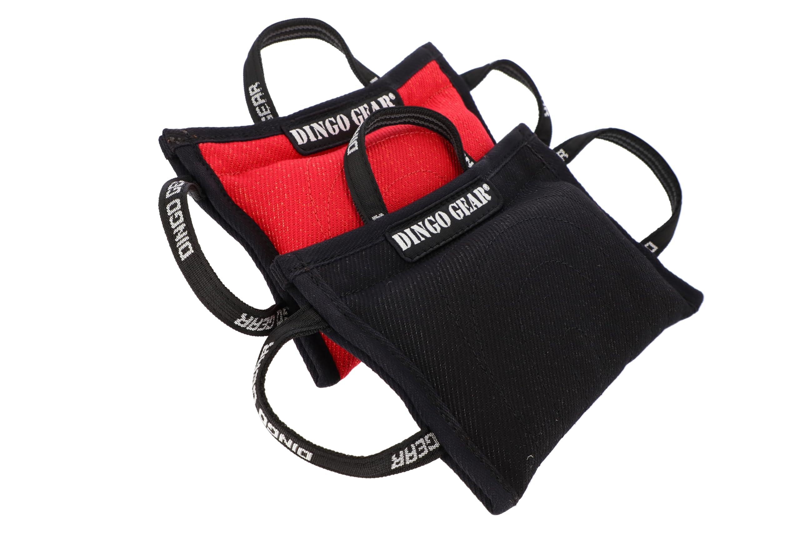 Dingo Gear Cojín Mordedor en Forma de Cuña, Tamaño Mediano y Suave, de Algodón-Nailon para Entrenamiento IPO IGP, Adiestramiento de Perros, Color Rojo, Modelo S00527