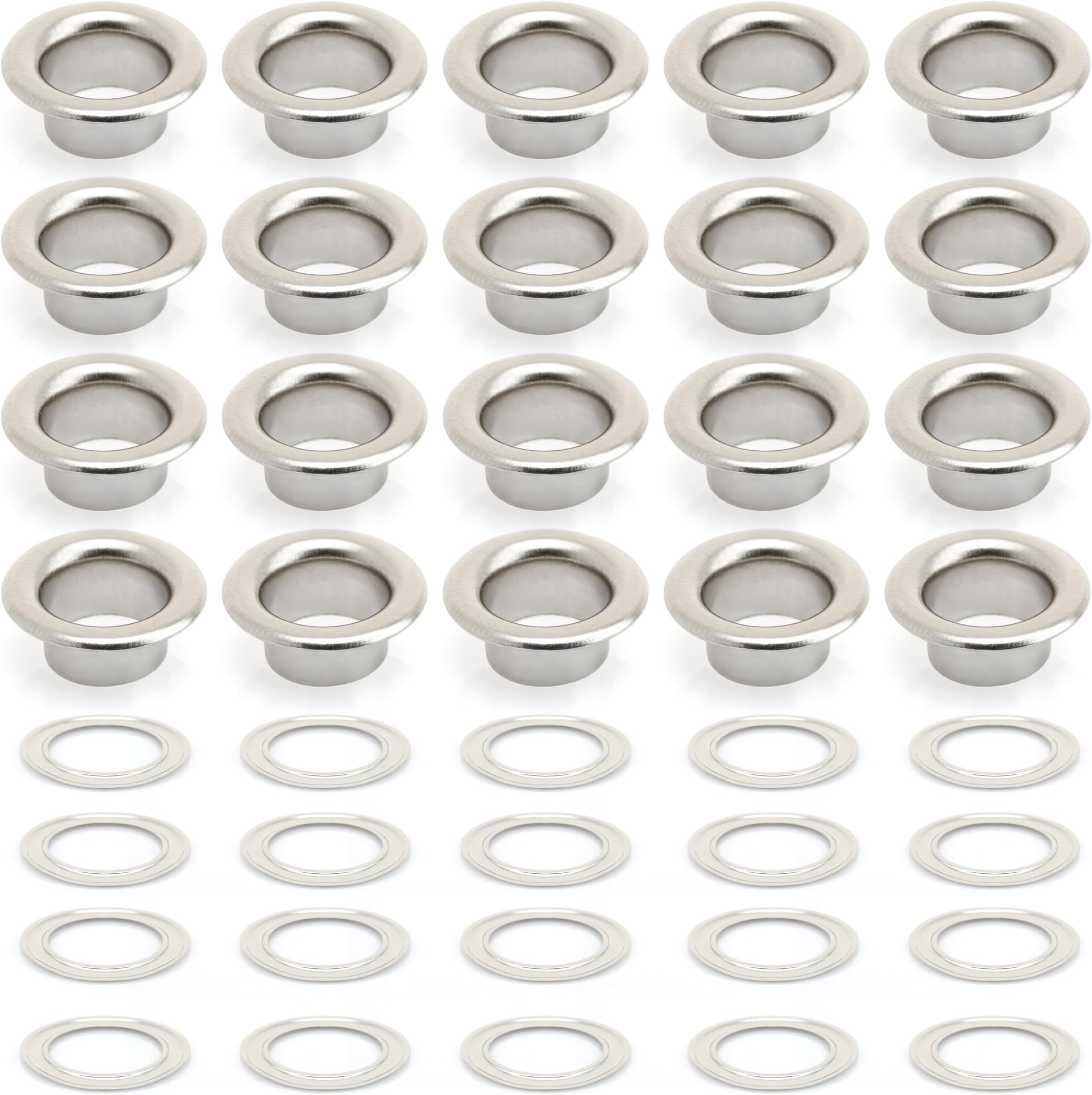 CRAFTMEMORE 5/16" (8MM) Hole 100 Sets Grommets Eyelets with Washers for Shoes...