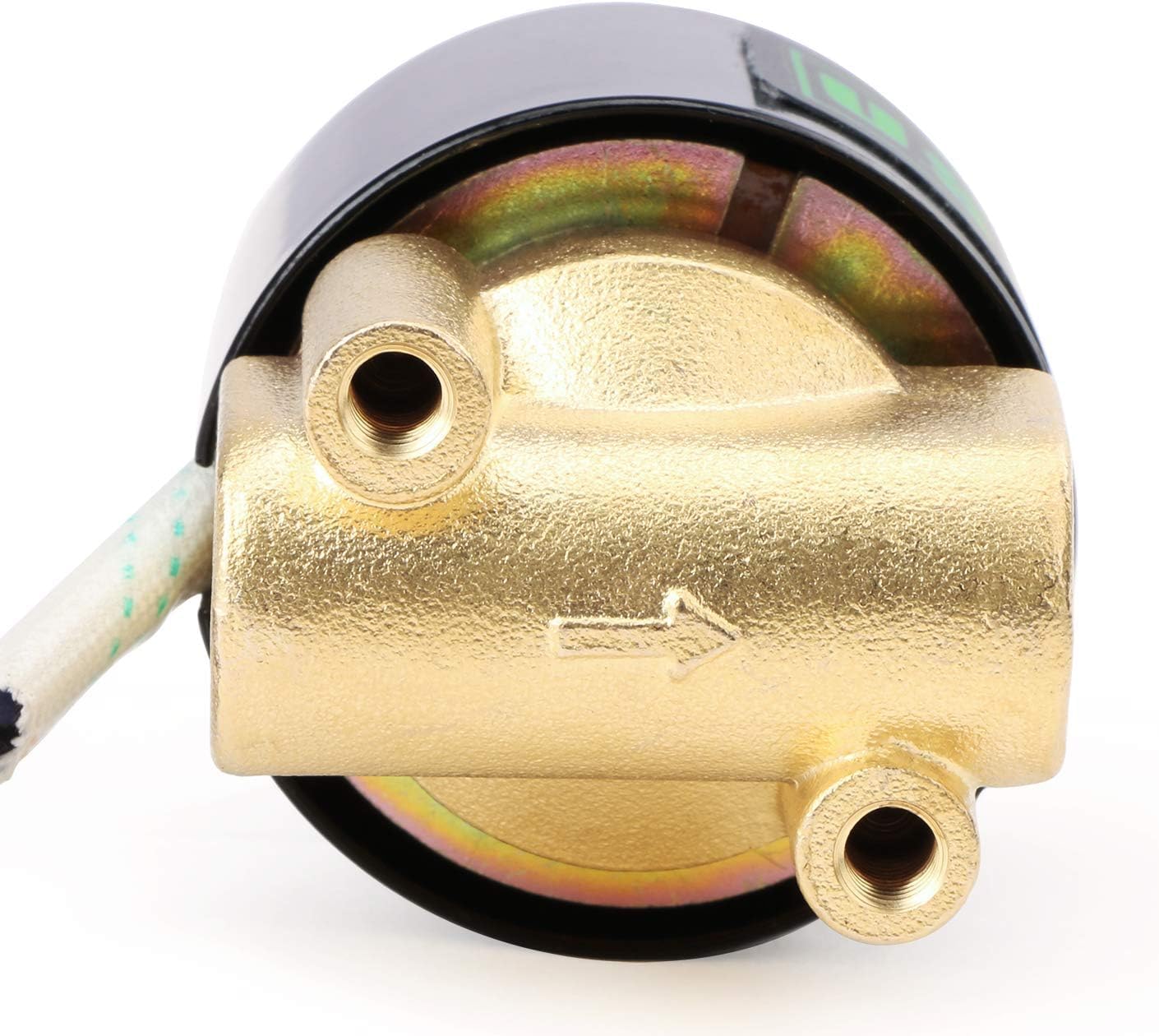 U.S. Solid 1/4" Brass Electric Solenoid Valve 110VAC Normally Closed VITON