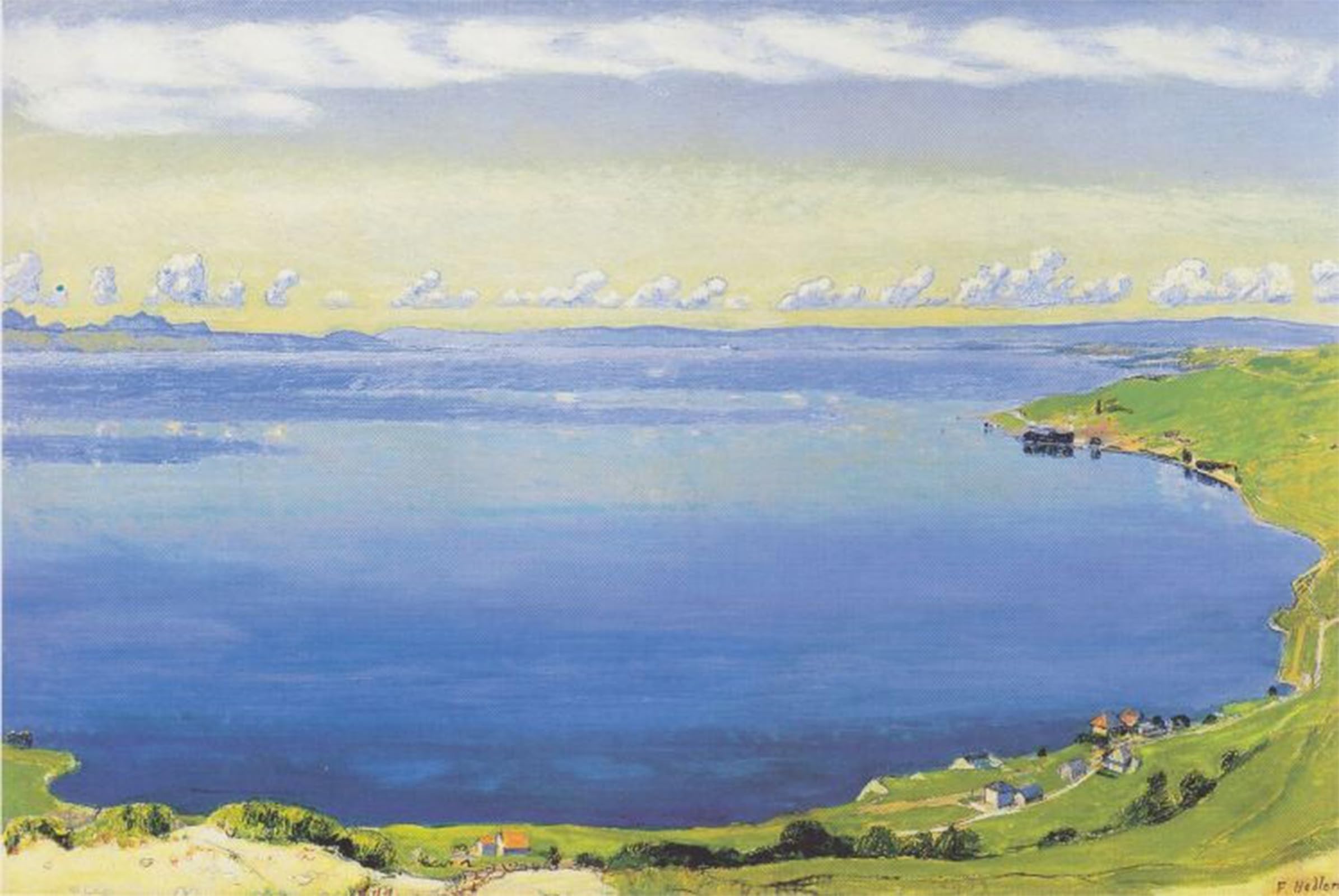 POSTERIIk Famous Print Pop Art Wall Art Graffiti Lake Geneva by Ferdinand Hodler Art Prints for Home Decor 60x90cm