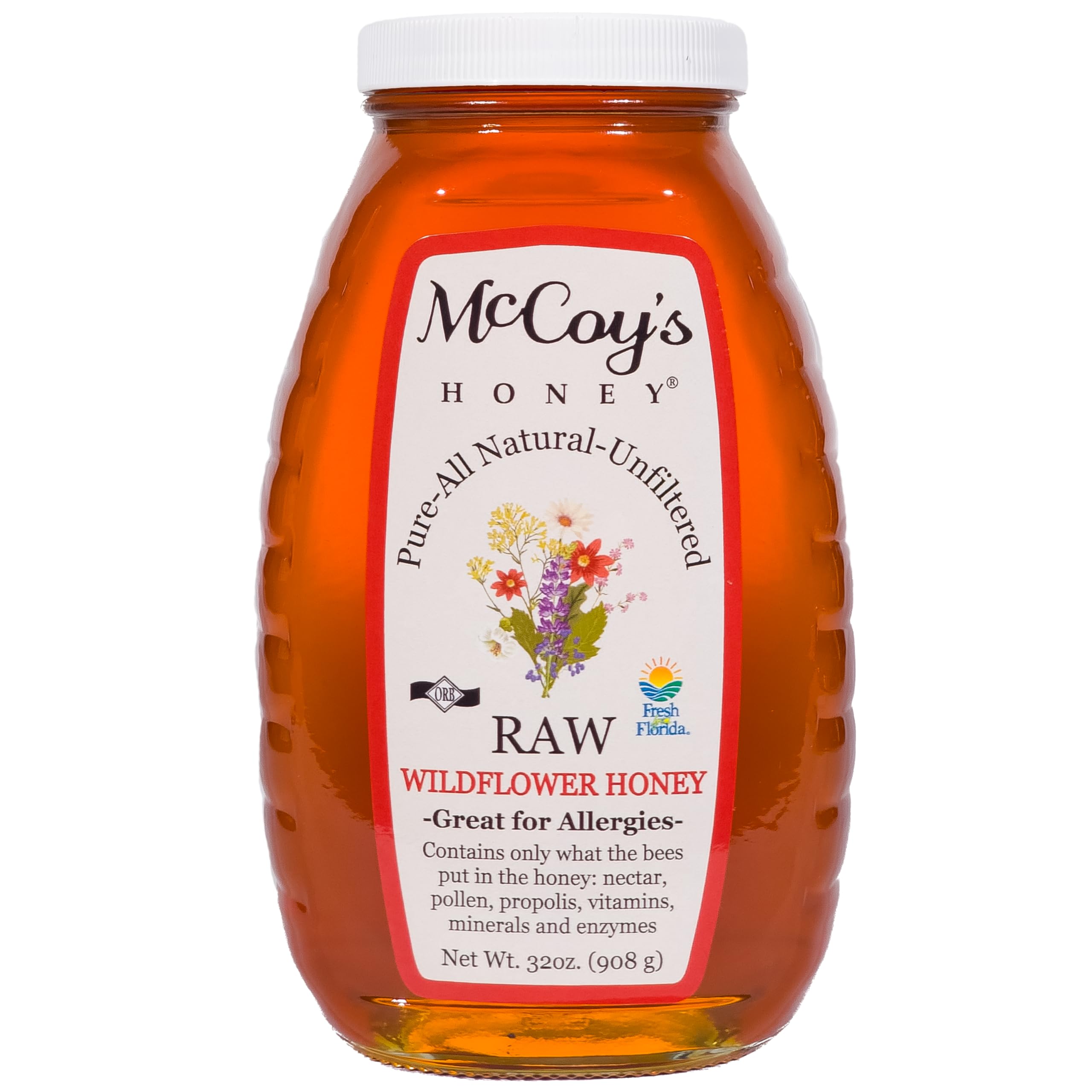 Amazon.com : McCoy's Honey - 100% Pure, Raw Honey - Wildflower