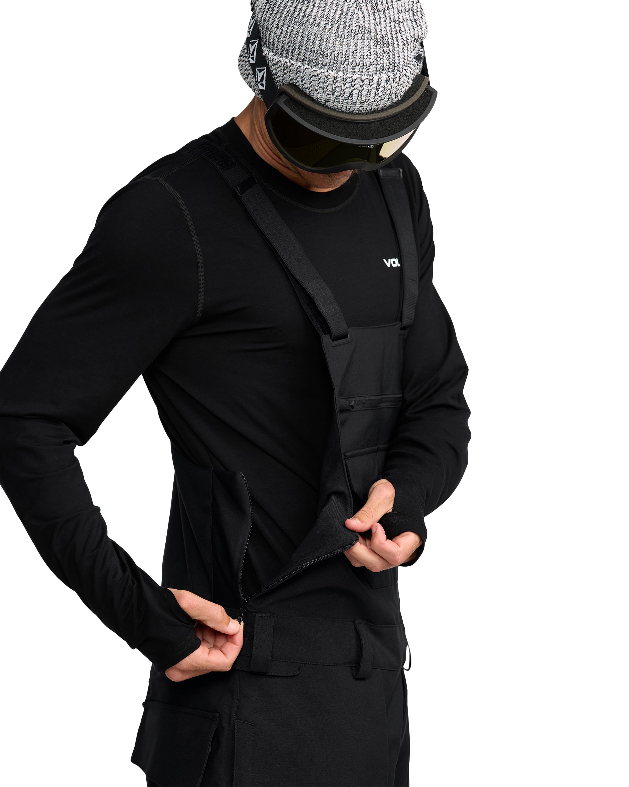 Volcom Pantaloni da Snowboard da Uomo Roan Bib – 15k Impermeabili 2 Strati Repreve Fibers