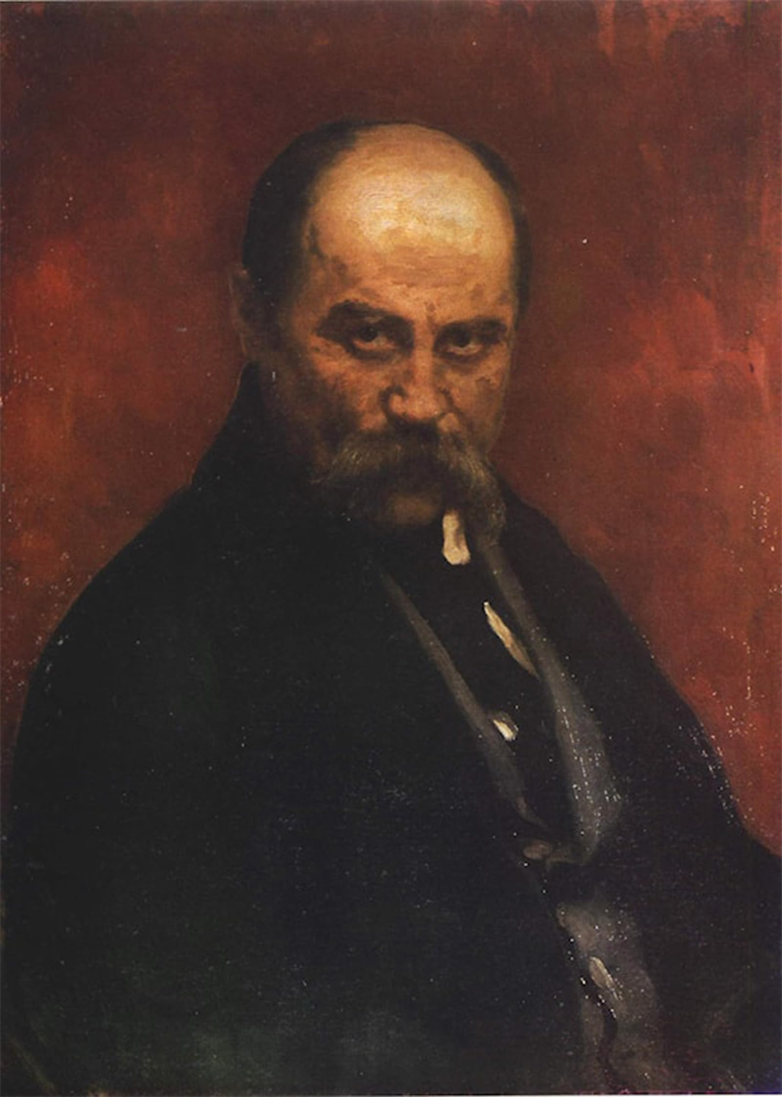 RZHRHJES Famous Painting Poster Art Canvas Print Retro Picture Portrait of Poet Taras Shevchenko by Il'ya Repin Poster Wall Art for Office Decor 60x90cm