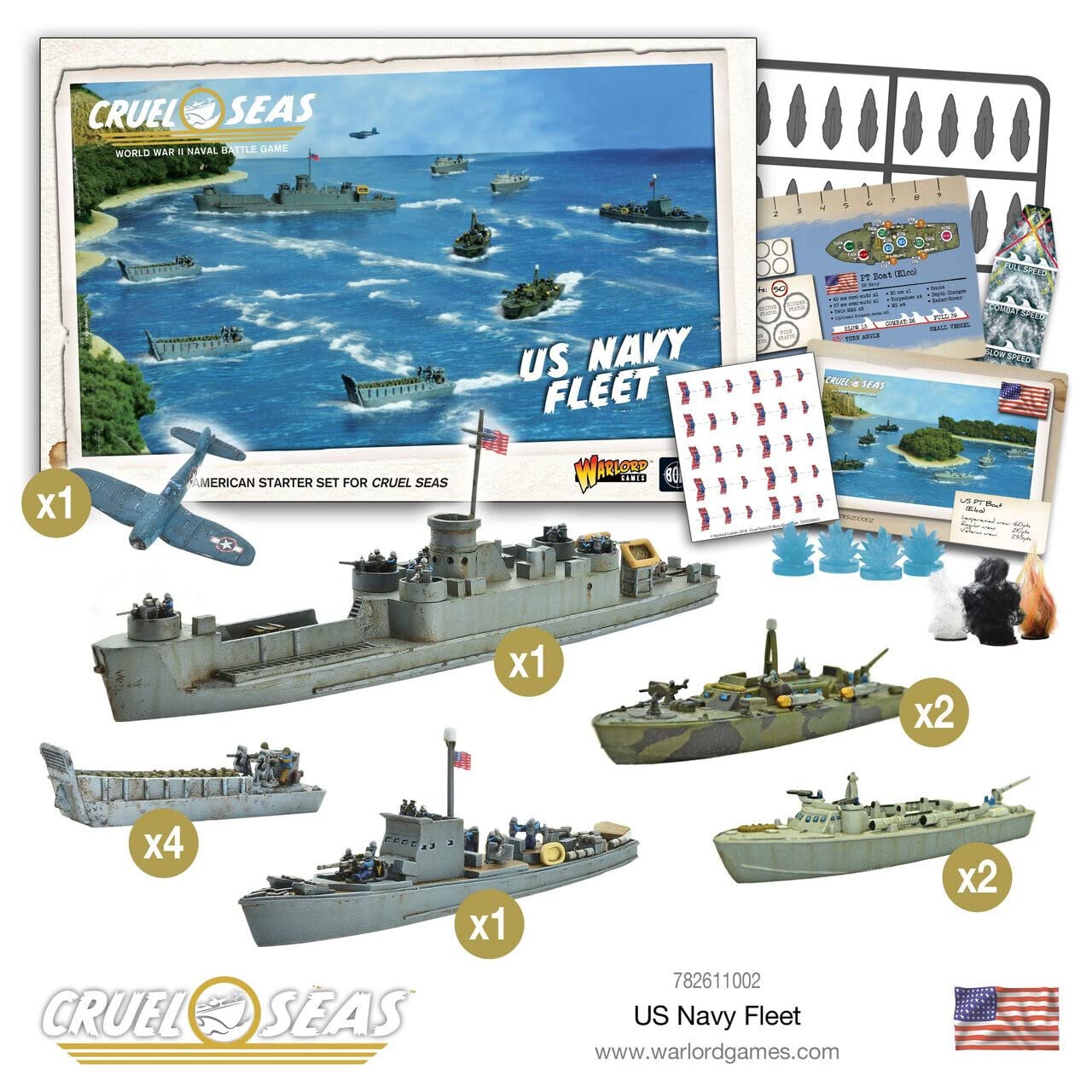 Amazon.com: Warlord Cruel Seas US Navy Fleet War Game - 1:300 Role