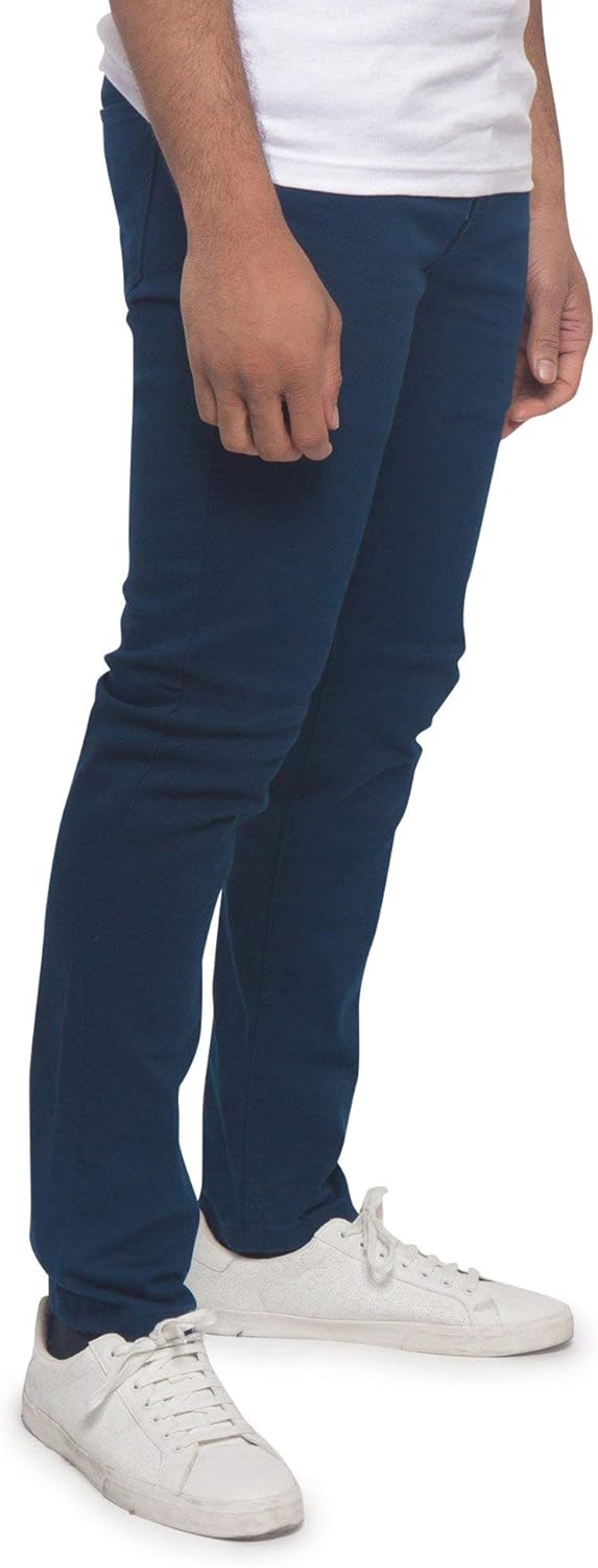 Men's Skinny Fit Color Stretch Jeans 36W x 32L Teal