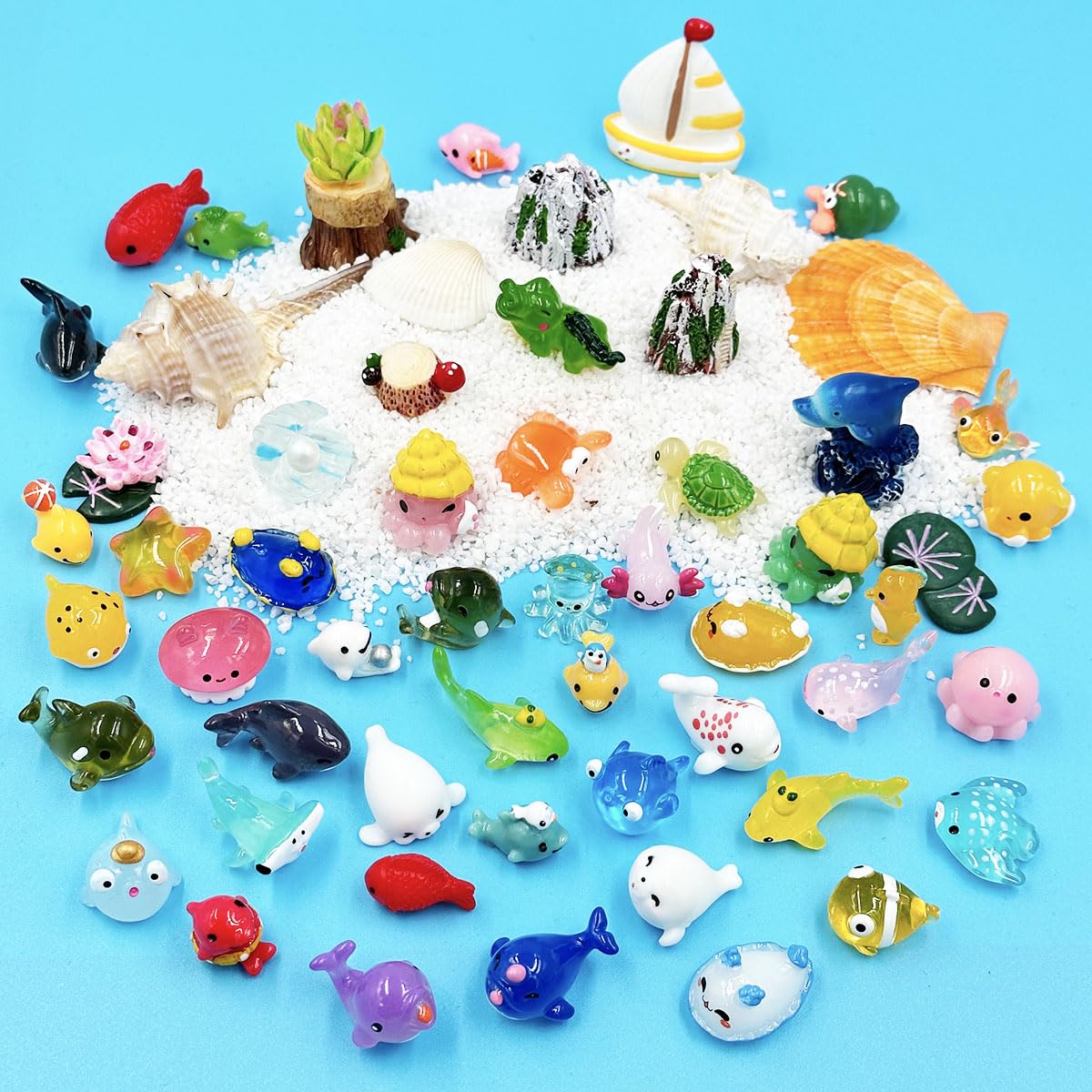 Amazon.co.jp: オーシャンミニフィギュア、49個 レジン