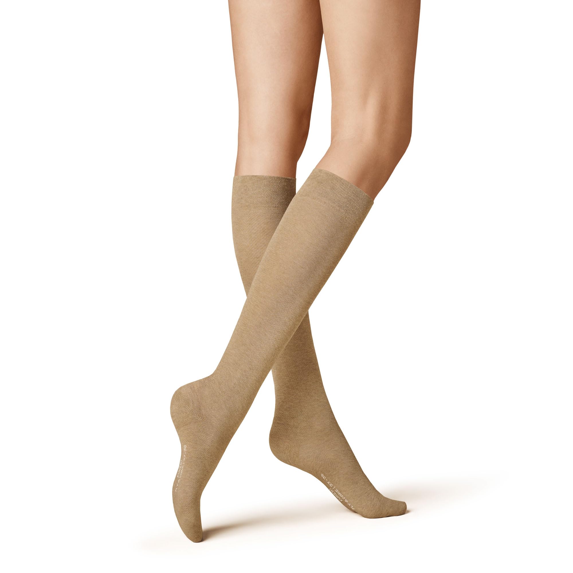 KUNERT Women's Fly&Care KSD Knit Knee Socks, Beige-Mel, 39-40 EU