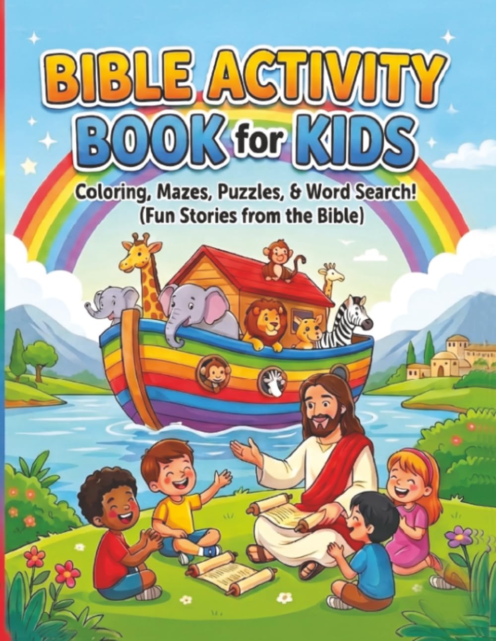 Bible Activity Book for Kids: Fun Puzzles, Mazes, and Word Searches to Learn Scripture