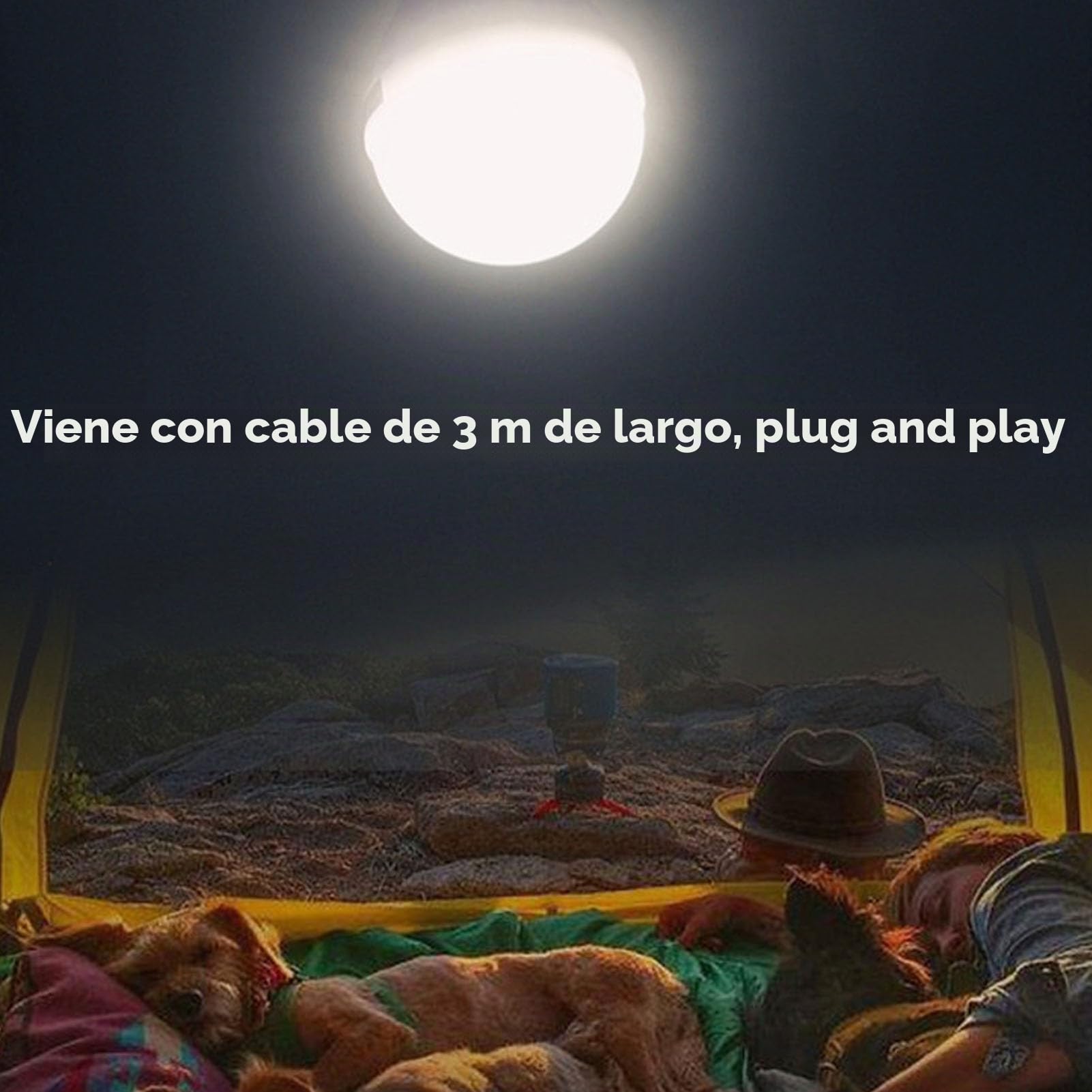 Estación de energía portátil,batería de litio de 5000 mah, generador solar de luz LED con bombillas de panel solar para exteriores, camping, viajes, caza, apagón de emergencia