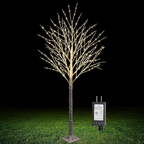 6FT 500 LED Lighted Birch Tree with Twinkle Lights