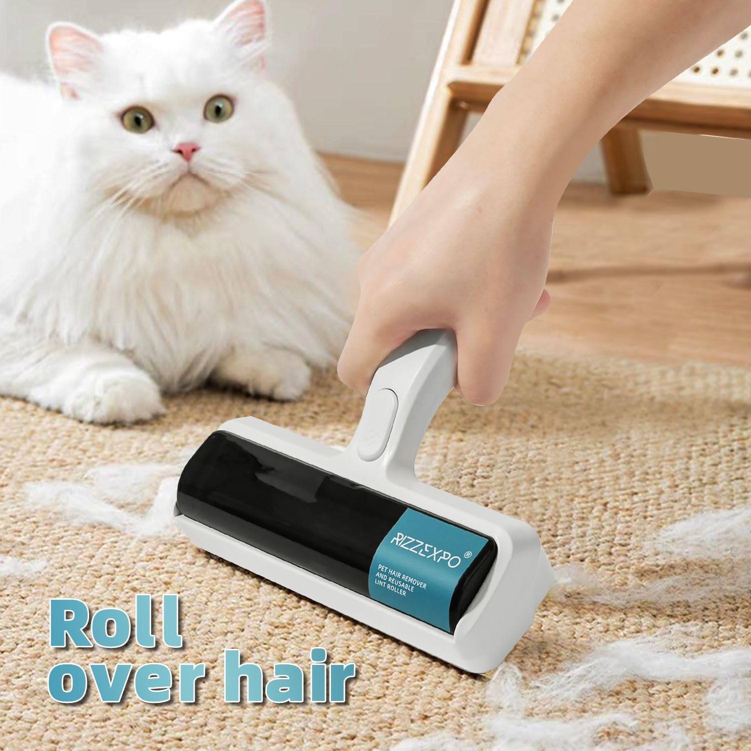 Herramienta para quitar pelo de mascotas, rodillo de pelusas para pelo de gatos y perros, ideal para muebles, alfombras, ropa y ropa de cama, removedor de pelo de mascotas, removedor de pelo