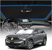 Vista 121 de KUST Parasol para parabrisas para BMW X1 F48 2016, 2017, 2018, 2019, 2020, 2021, 2022, accesorios de ajuste personalizado, parasol plegable