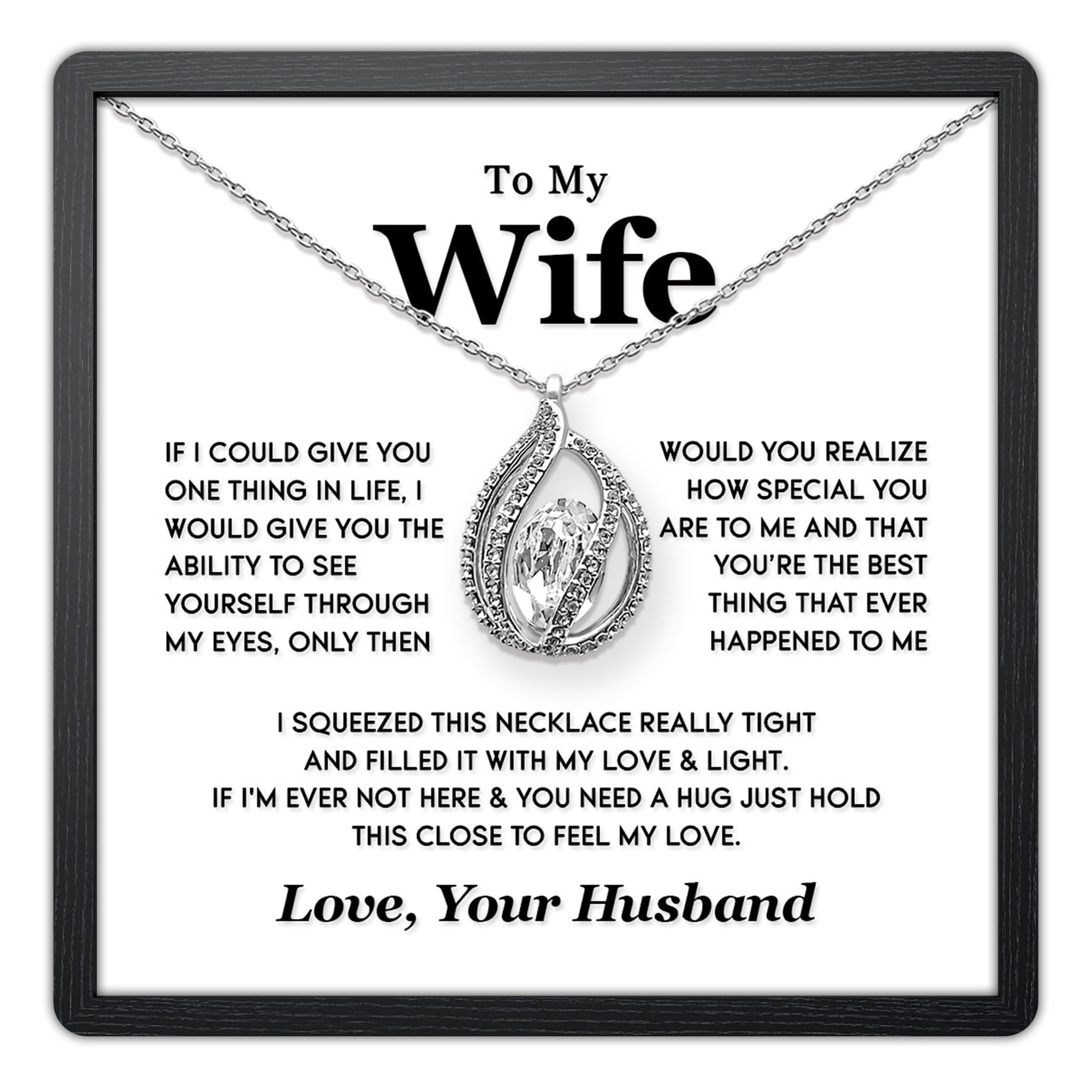 'To My Wife' Crystal Necklace