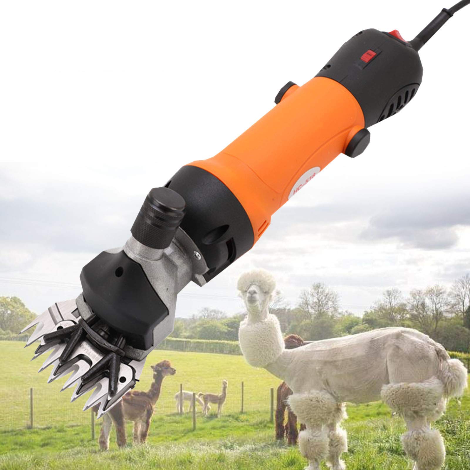 Tosapecore Professionale, Cesoie Elettriche per Lana a velocità Regolabile, Cesoie per Animali Elettriche Cesoie per Animali per Pecore, Alpaca, Lama, Capra E Animali da Fattoria,Orange