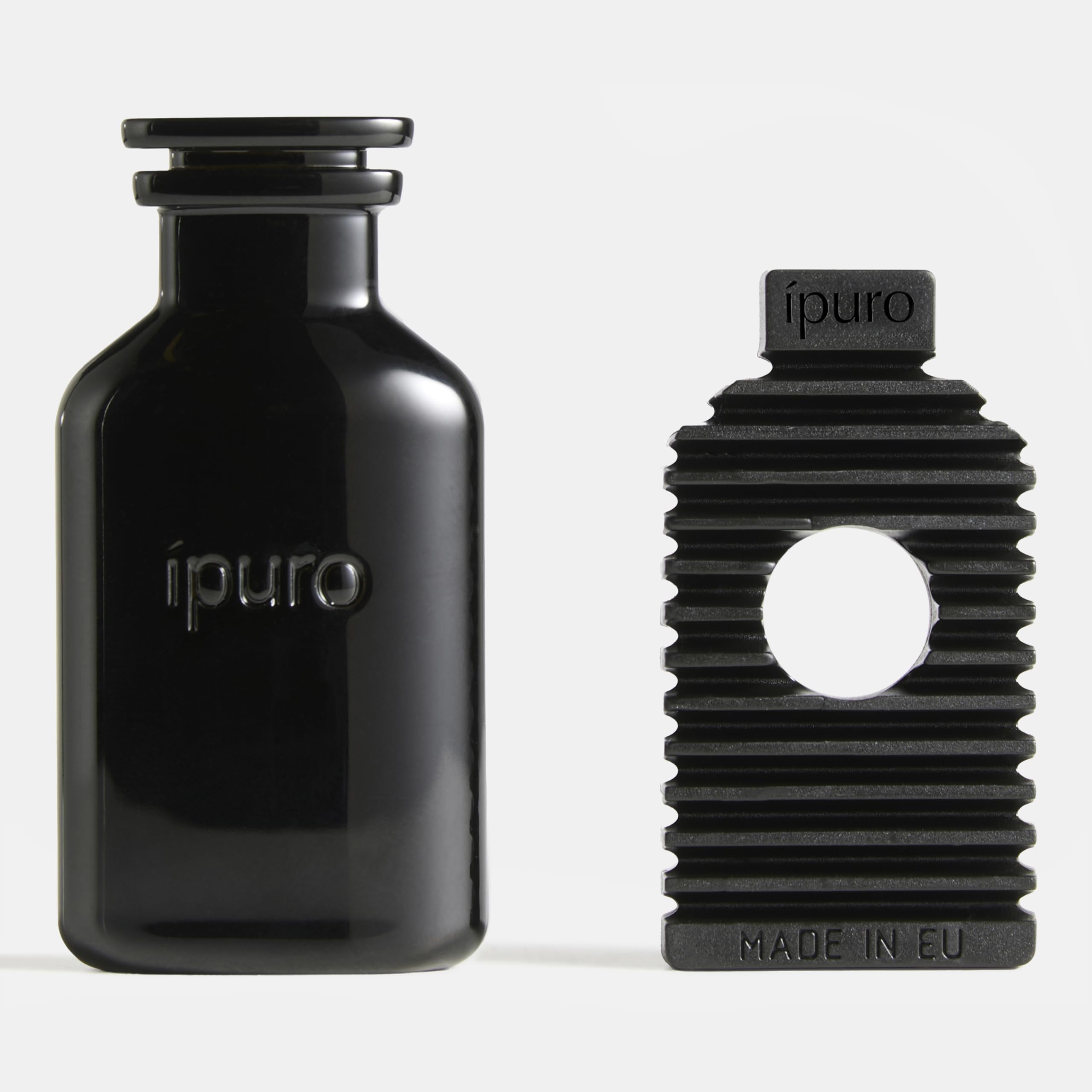 ipuro Classic Autoduft Clip Set Schwarz + Noir Refill - Auto Lufterfrischer mit Eukalyptus Patchouli Sandelholz & Kokosnuss Duft