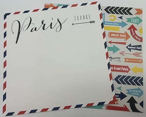 Miniatura 3 de Scrapbook Customs Kit de álbumes de recortes de papel y calcomanías temáticas de Paris City Memories