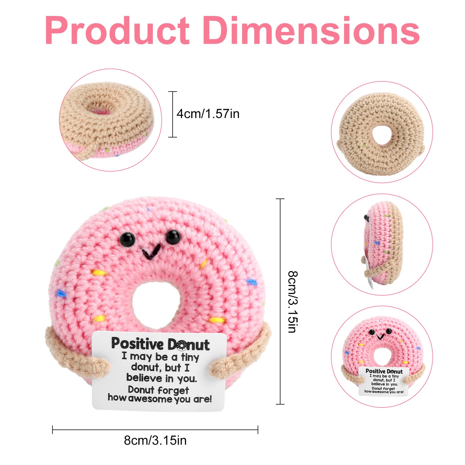 Pocket Hug Donut Emotional Support - Peluche Patate Positive Pocket Hug Donut Emotional Support - Peluche Patate Positive