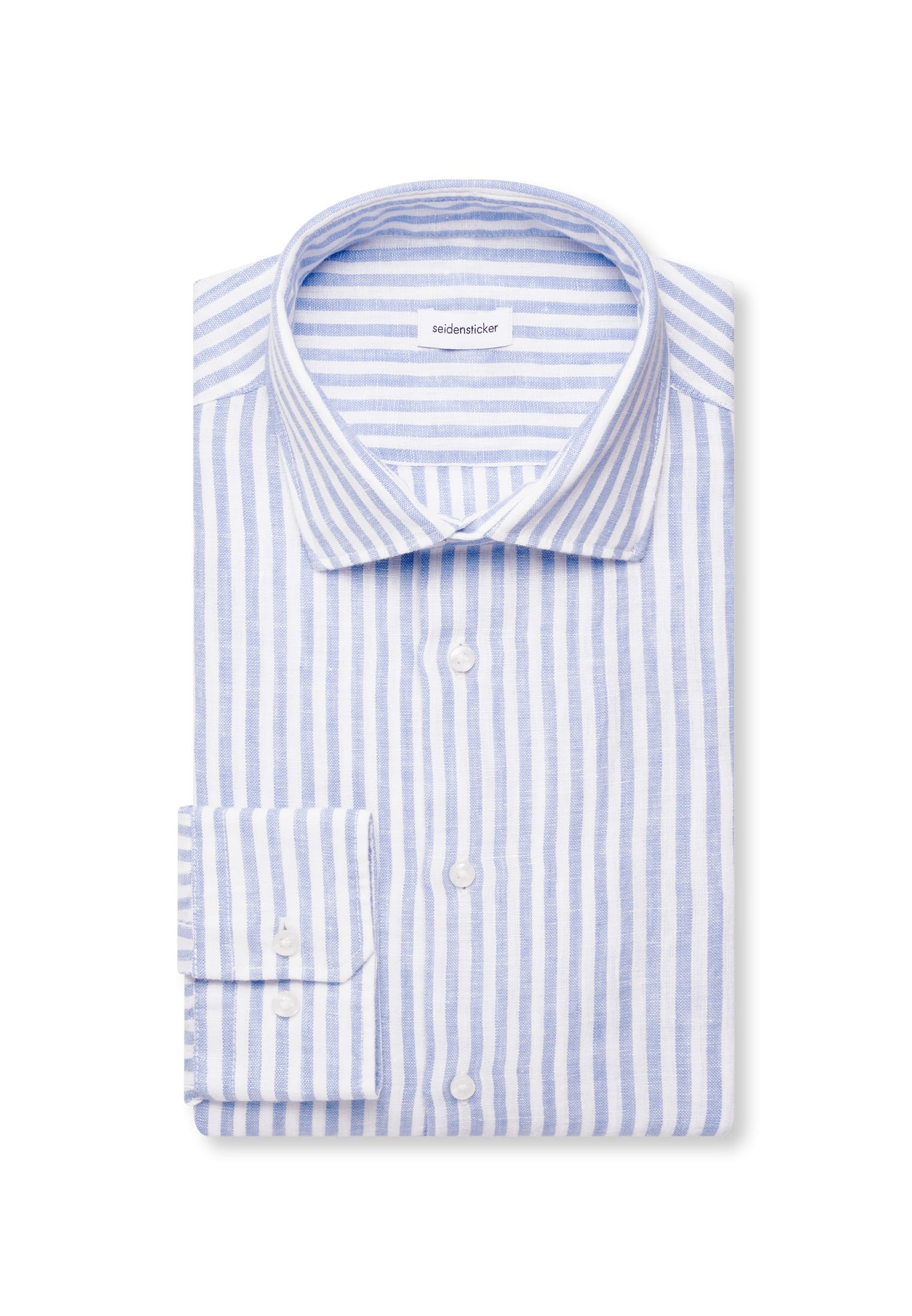 Seidensticker Herren Slim Fit Langarm Leinenhemd Business-Hemd